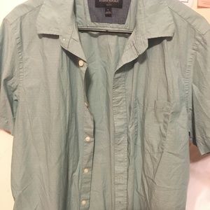 Pastel Green Short Sleeve Button Down Shirt